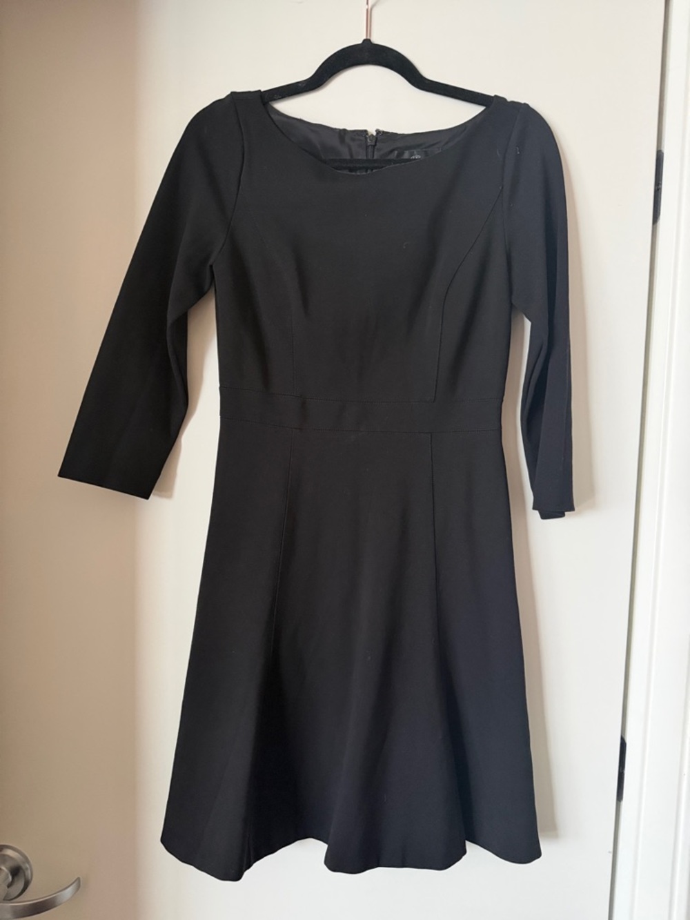 J Crew Classic Black Fit-and-Flare Dress - Women's